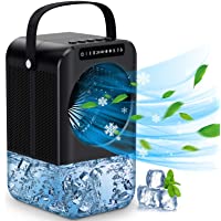 Aire acondicionado móvil- MELOPHY Mini Personal Enfriador de Aire- Humidificador- Ventilador Pequeño 3 en 1- 2…